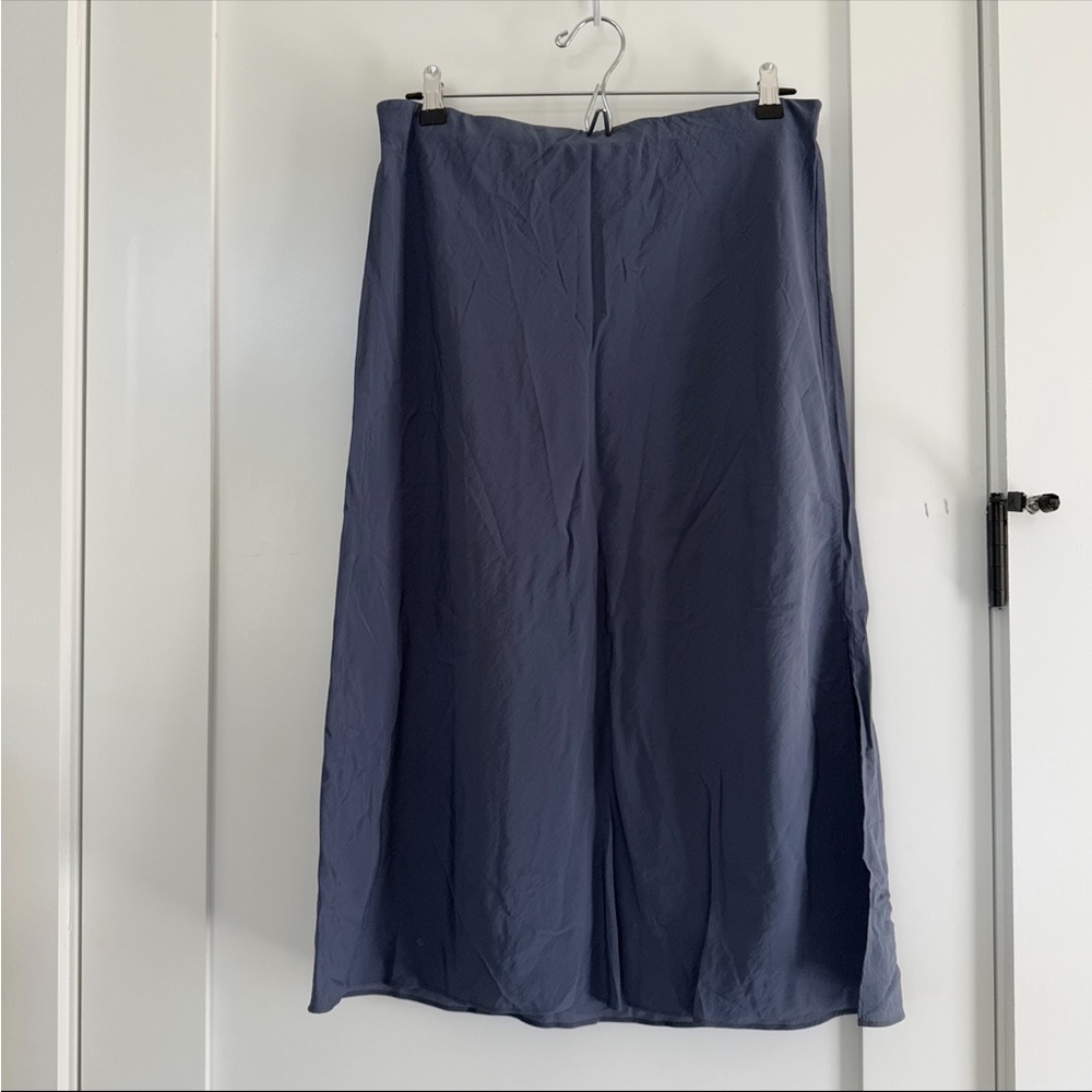 NWT / Madewell Layton Midi Slip Skirt in Nighttime Dusty Blue